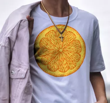 Original t-shirt lysende gul citrus - TenStickers