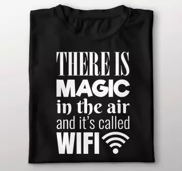 Original t-shirt magi i luften - TenStickers
