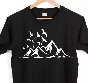 Original t-shirt majestætisk bjergscene - TenStickers