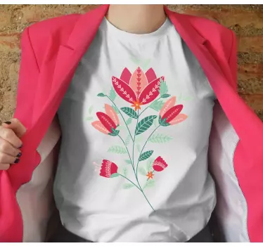 Original t-shirt med blomsterarrangement - TenStickers
