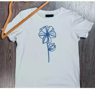 Original t-shirt med blomsterdesign elegance - TenStickers