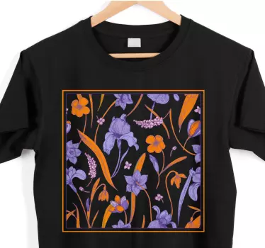 Original t-shirt med blomsterprint elegance - TenStickers