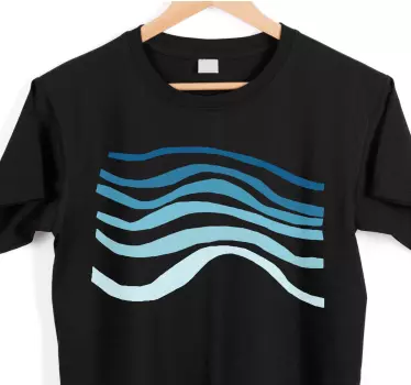 Original t-shirt med bølgemønstre - TenStickers