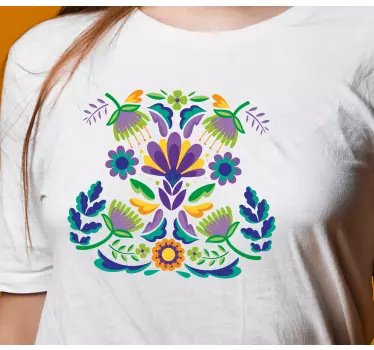 Original t-shirt med botanisk motiv - TenStickers