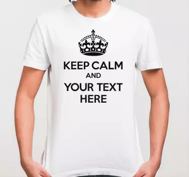 Original t-shirt med budskab om ro og styrke - TenStickers