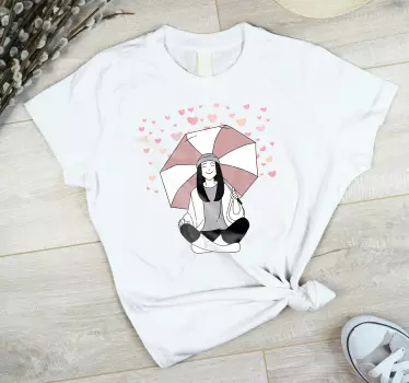 Original t-shirt med charmerende hjerteprint - TenStickers