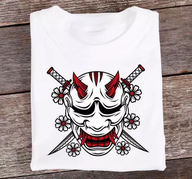 Original t-shirt med dæmonisk maskedesign - TenStickers