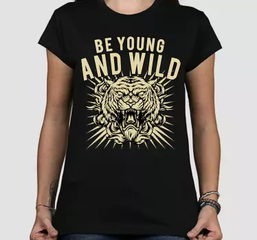 Original t-shirt med dristig løvegrafik - TenStickers