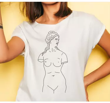 Original t-shirt med elegant kvindesilhuet - TenStickers