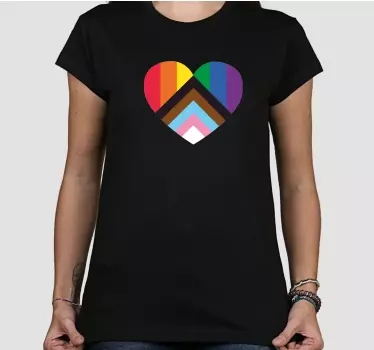 Original t-shirt med farverigt hjerte design - TenStickers