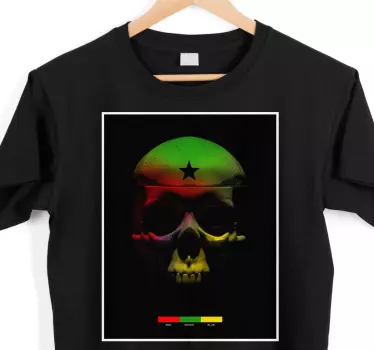 Original t-shirt med farverigt kranie - TenStickers