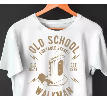 Original t-shirt med gammeldags musik retro - TenStickers