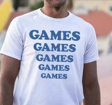 Original t-shirt med gentaget mønster af spil - TenStickers