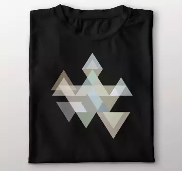 Original t-shirt med geometrisk trekant mønster - TenStickers