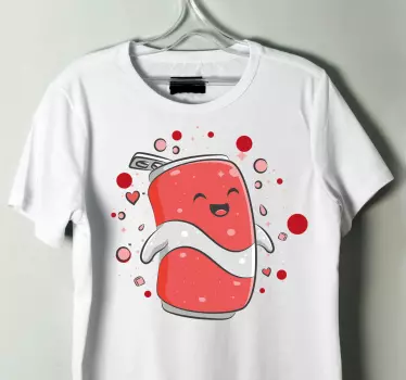 Original t-shirt med glad sodakarakter - TenStickers