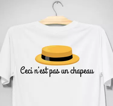 Original t-shirt med gul hat sætning - TenStickers