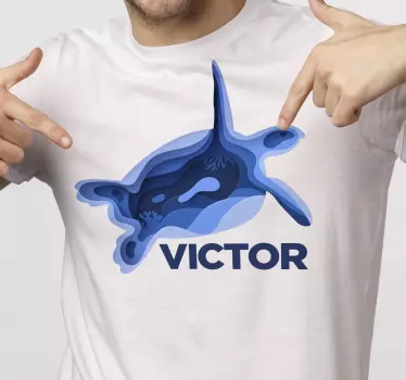 Original t-shirt med havdyr design - TenStickers