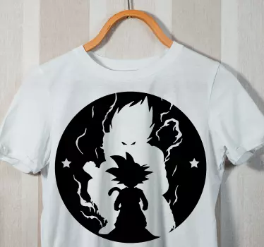 Original t-shirt med heroisk karakter silhuet - TenStickers