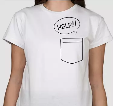 Original t-shirt med hjælp til lomme design - TenStickers