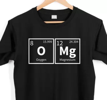 Original t-shirt med ilt magnesium elementer - TenStickers