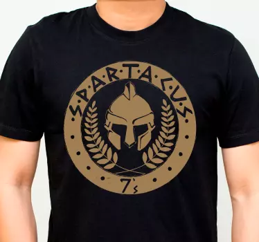 Original t-shirt med inspiration fra spartanerhjelm - TenStickers