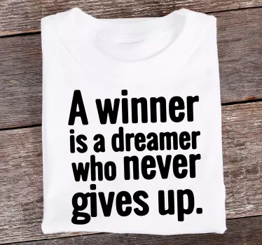 Original t-shirt med inspirationscitater - TenStickers