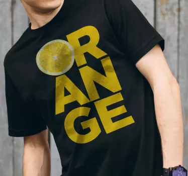 Original t-shirt med lysende citrusbudskab - TenStickers