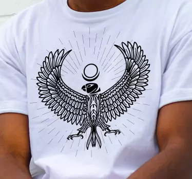Original t-shirt med majestætisk fugleillustration - TenStickers