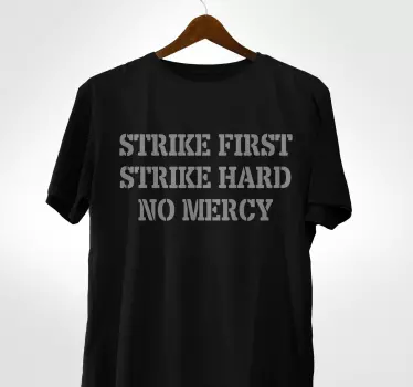 Original t-shirt med modig motiverende budskab - TenStickers
