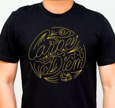 Original t-shirt med modig motiverende sætning - TenStickers