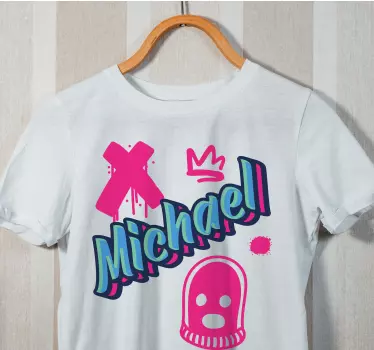 Original t-shirt med modig navneerklæring - TenStickers