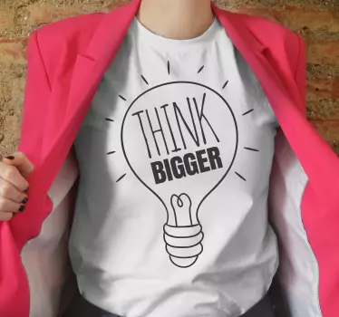 Original t-shirt med motiverende citat lampe - TenStickers