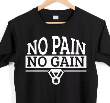 Original t-shirt med motiverende fitness sætning - TenStickers