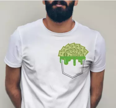 Original t-shirt med pengeoverskudslomme - TenStickers