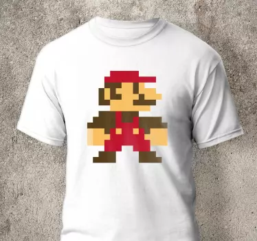 Original t-shirt med pixeliseret karakterdesign - TenStickers