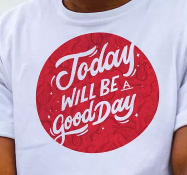 Original t-shirt med positive vibes budskab - TenStickers