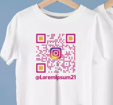 Original t-shirt med qr-kode sjov - TenStickers