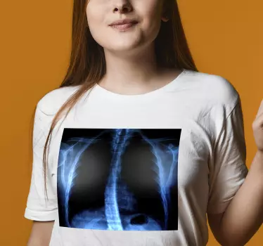 Original t-shirt med røntgen brystprint - TenStickers