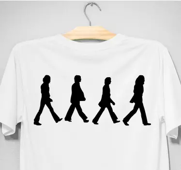 Original t-shirt med silhuetter af gående figurer - TenStickers