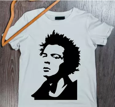 Original t-shirt med skaldet håret ansigt - TenStickers
