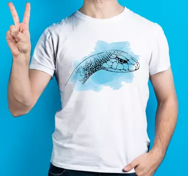 Original t-shirt med slangehoved illustration - TenStickers