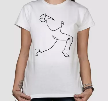 Original t-shirt med smart stilfuld linjekunst - TenStickers