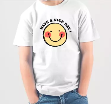 Original t-shirt med smiley ansigt besked - TenStickers