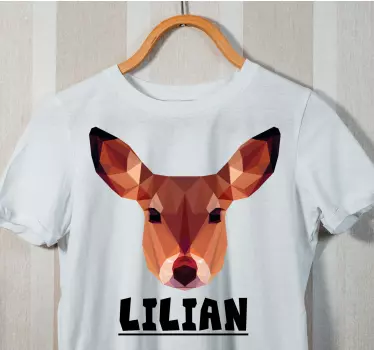 Original t-shirt med stilfuldt hjortehoved - TenStickers