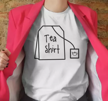Original t-shirt med te-inspireret humor - TenStickers