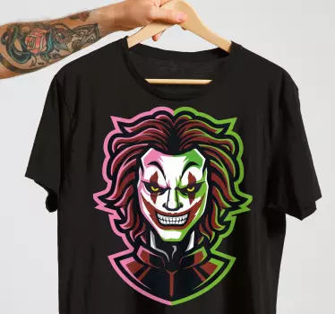 Original t-shirt med uhyggelig klovnefigur - TenStickers