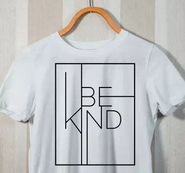 Original t-shirt med venlighedsbudskab - TenStickers