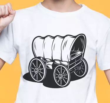 Original t-shirt med vintage dækvogn - TenStickers