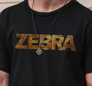 Original t-shirt med zebra mønster udsagn - TenStickers