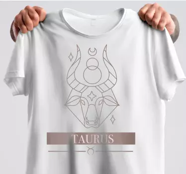 Original t-shirt minimal taurus grafik - TenStickers